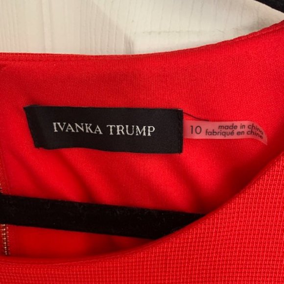 Ivanka Trump Red Dress Midi Size 10 - Picture 2 of 7